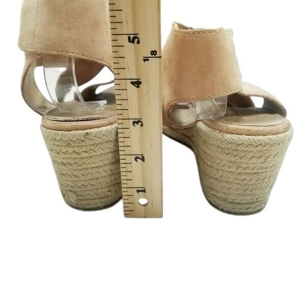 Eileen Fisher 'Willow' espadrille Chunky Wedge Tan Neutral Color Hook & Loop 8.5 - Picture 9 of 14
